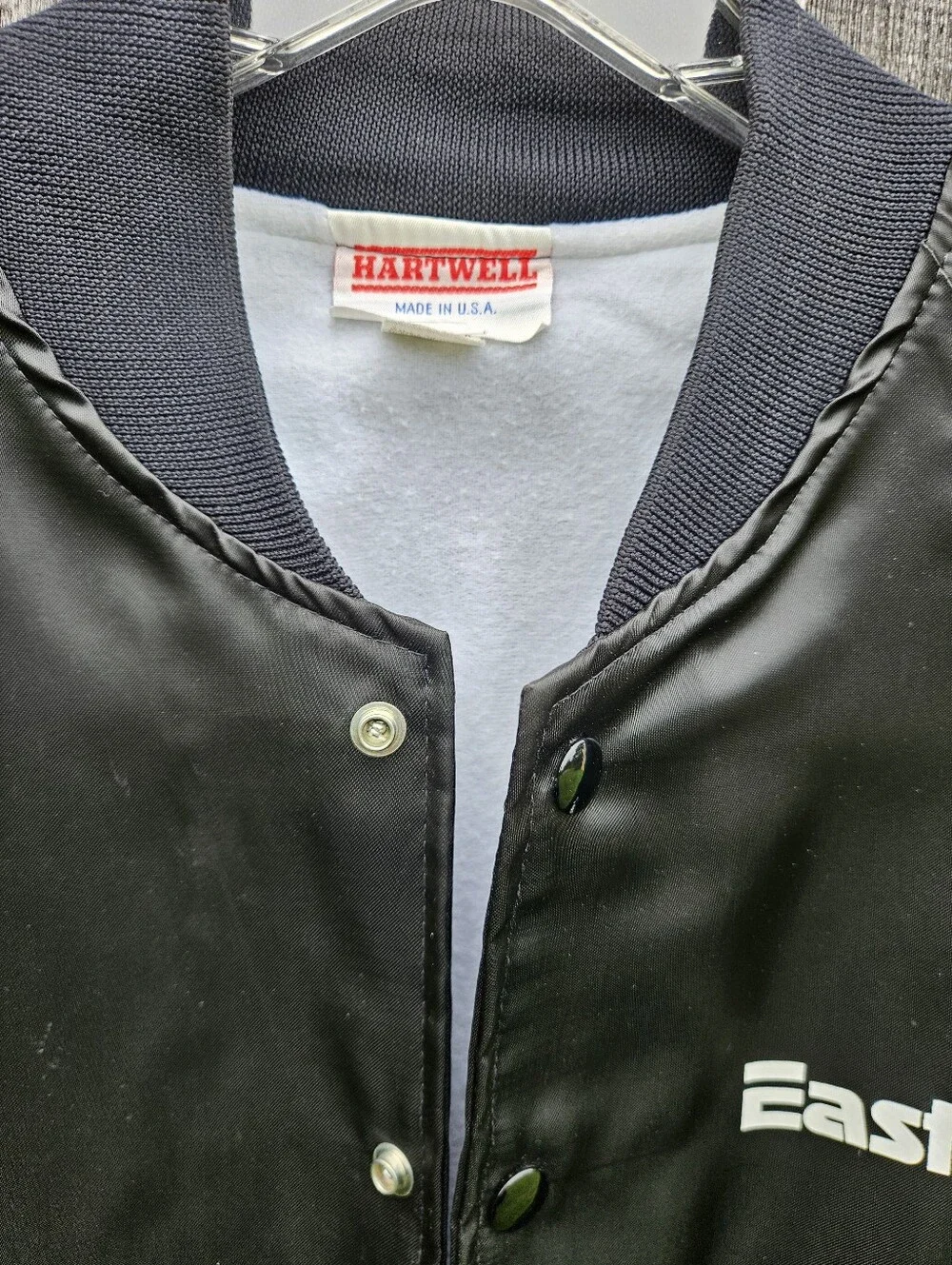 Vtg 80s Eastman Kodak Professional Video Rainbow Logo Satin Bomber Jacket Medium